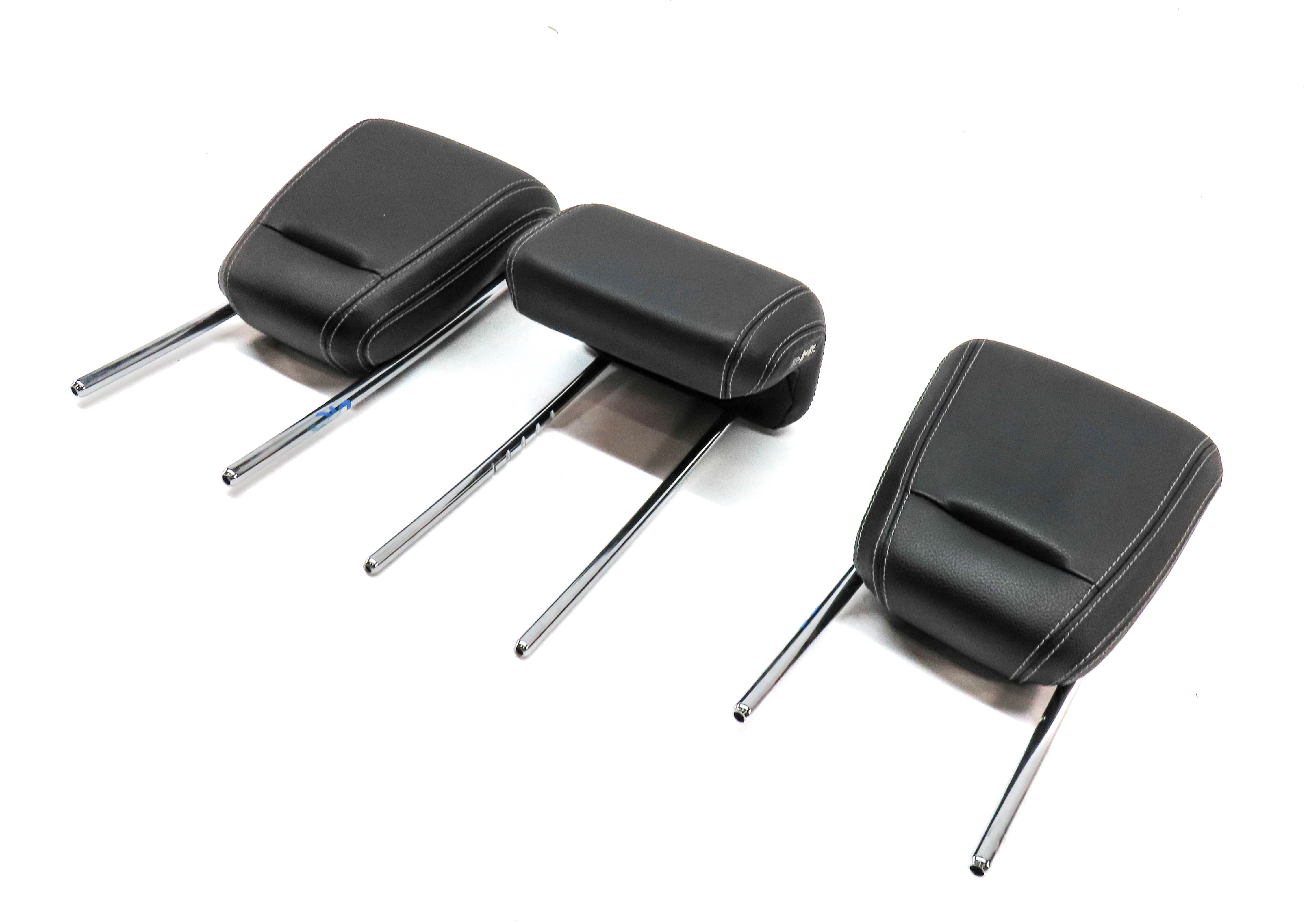 12-15 MERCEDES ML-CLASS (W166) REAR LEFT CENTER RIGHT SEAT HEADREST SET3 (Black) — exact item pictured